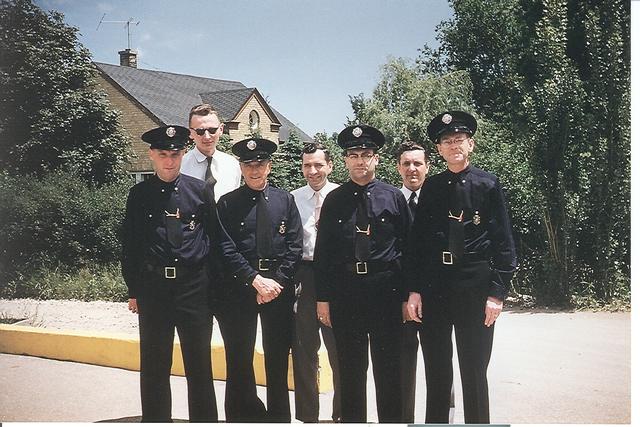 Group of firefighters in 1960s