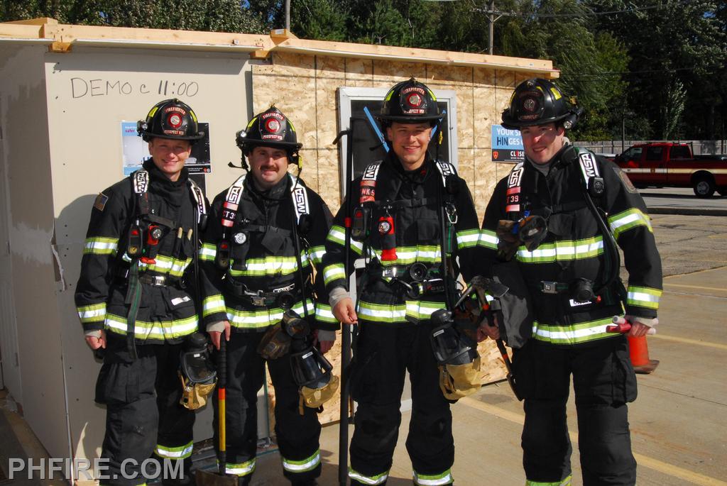 Demonstration of smoke detectors and the importance of fire sprinklers.  